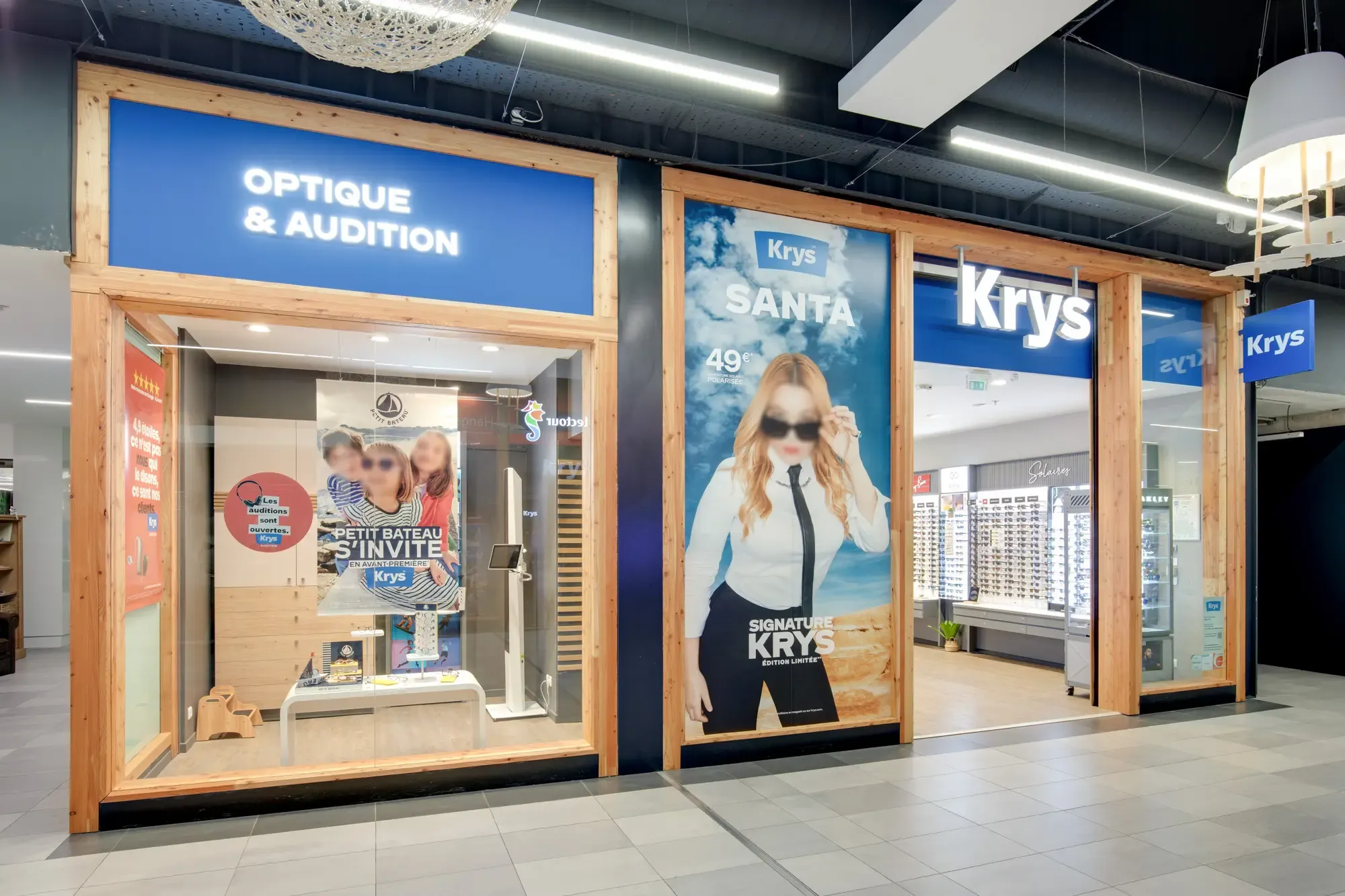 Vitrine du centre Krys Audition La Lézarde à Montivilliers