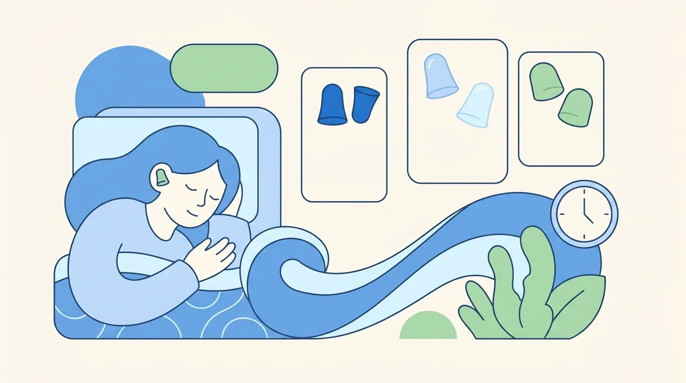 Illustration vectorielle médicale : Bouchons d’oreille pour dormir : bien choisir | Boidin Audition