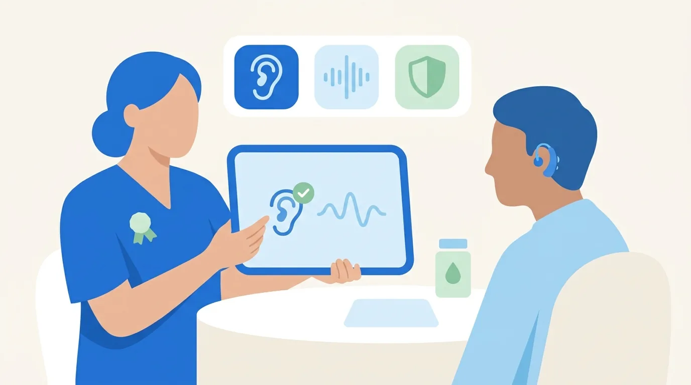 Illustration vectorielle médicale : Otites et audition : ce qu’il faut savoir | Boidin Audition